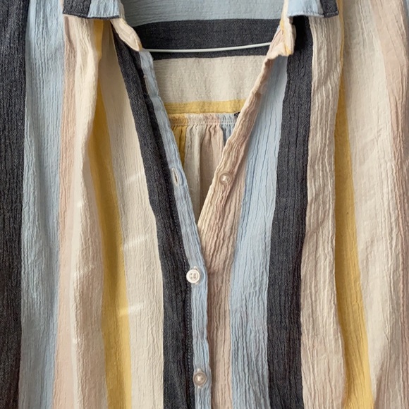 Time and Tru striped button down relaxed shirt. - Picture 3 of 5